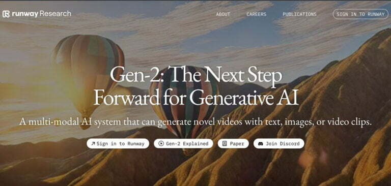 Gen-2 by Runway AI Video Software | RobotTools.AI